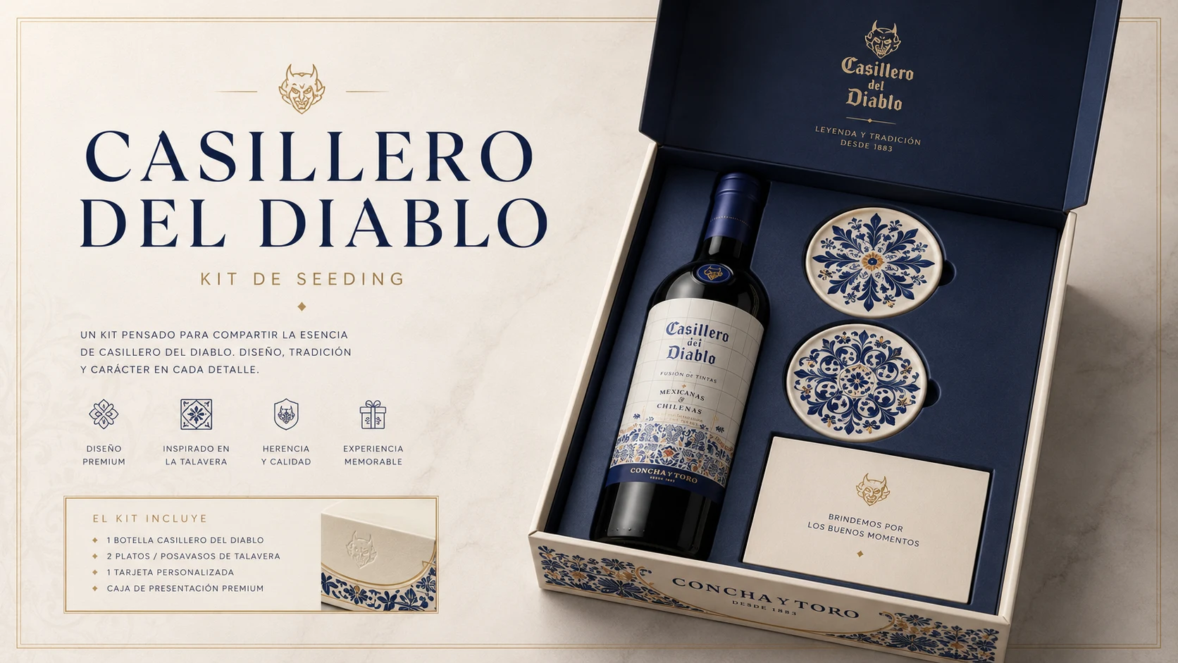 Kit de seeding en caja premium con Talavera