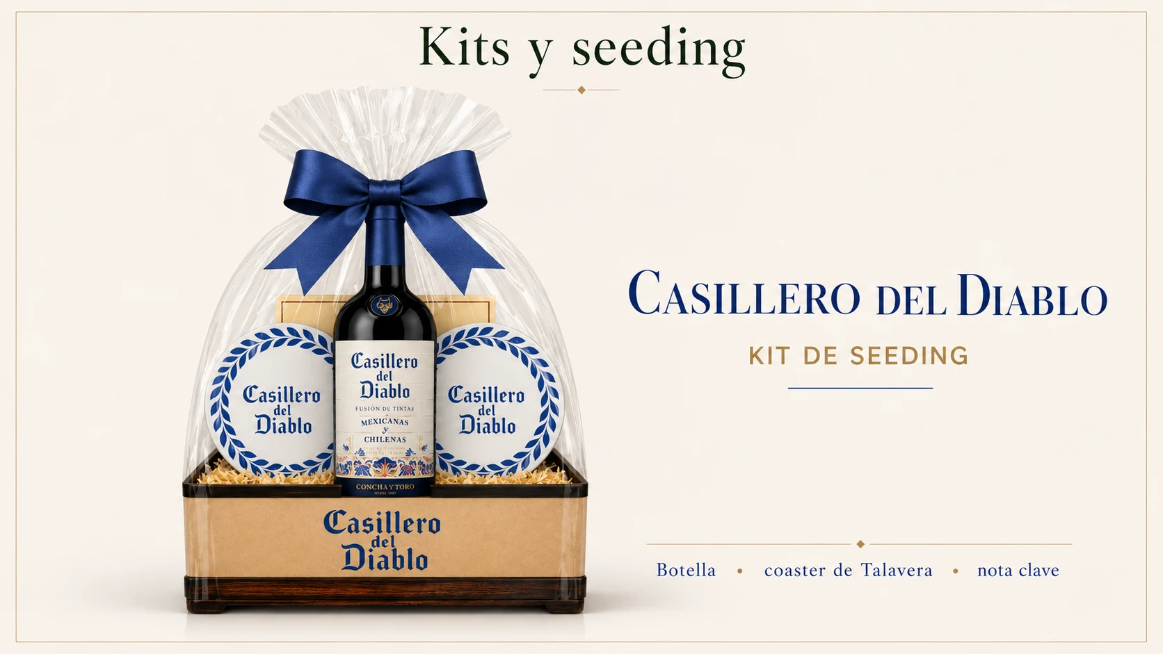 Kit de seeding en canasta de presentación