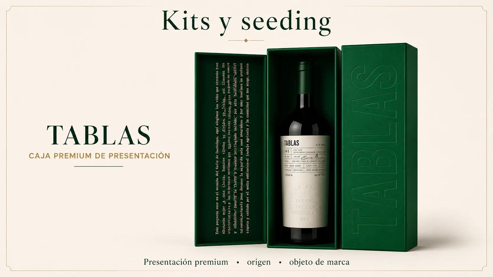 Caja premium de presentación Tablas